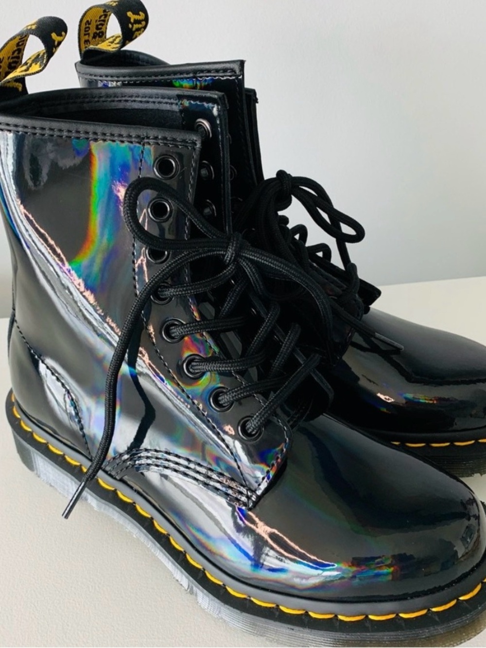 Dr. Martens 1460 Black Rainbow Patent Leather Boot